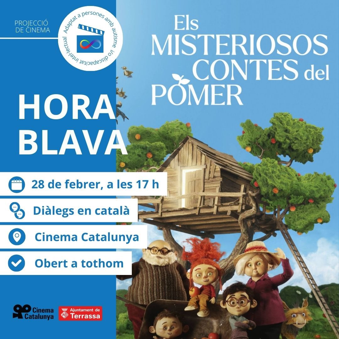 mlluisvall's tweet photo. 🎥 Aquest dissabte, a les 5 de la tarda, torna l’#HoraBlava al Cinema Catalunya amb Els misteriosos contes del pomer

Cinema inclusiu per avançar cap a una ciutat inclusiva, on ningú en quedi exclòs per motius de discapacitat o sensibilitat sensorial
#TerrassaInclusivaIAccessible https://t.co/ZVF7eBQxqg