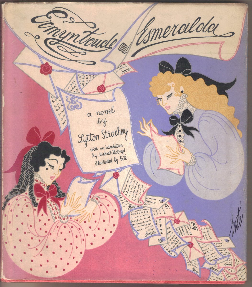 MostlyPrint's tweet photo. Lytton Strachey (born #OTD 1880), founding member of Bloomsbury Group, d 1932. Erotic & entertaining tale Ermyntrude & Esmeralda published posthumously in 1969 (Anthony Blond). Epistolary exchange between two young girls seeking knowledge about sex, with pussies & bowwows. #erte https://t.co/R9UAx3W5O7