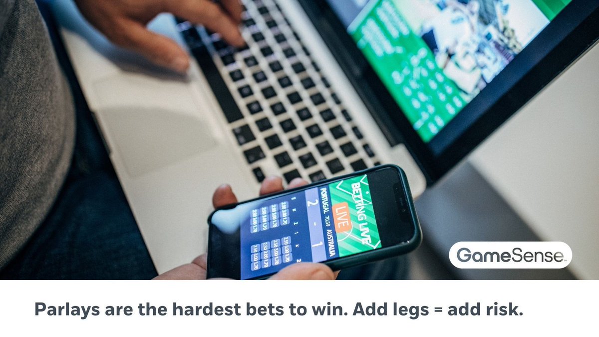 Parlays with spreads are higher risk. Use your GameSense. 
When a team has to “cover,” it’s not just about winning—they need to win by a set margin.
More spreads = more ways the parlay can break.
Know the odds and play within your limits! Find out more at GameSenseMA.com.