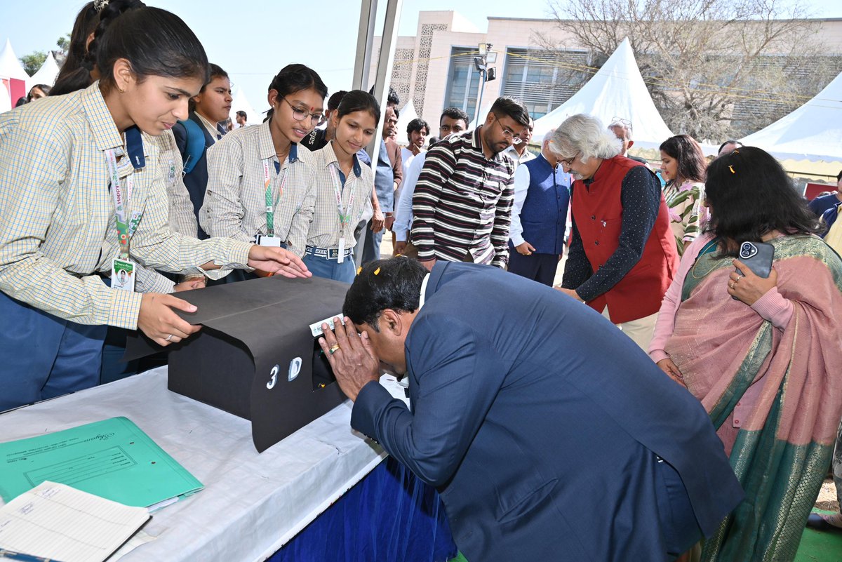 As Chief Guest at the National Science Day &amp; Foundation Day celebrations of the Central University of Haryana today, privileged to felicitate outstanding faculty and students for their exceptional achievements. Excellence deserves to be celebrated! 
The science exhibits by