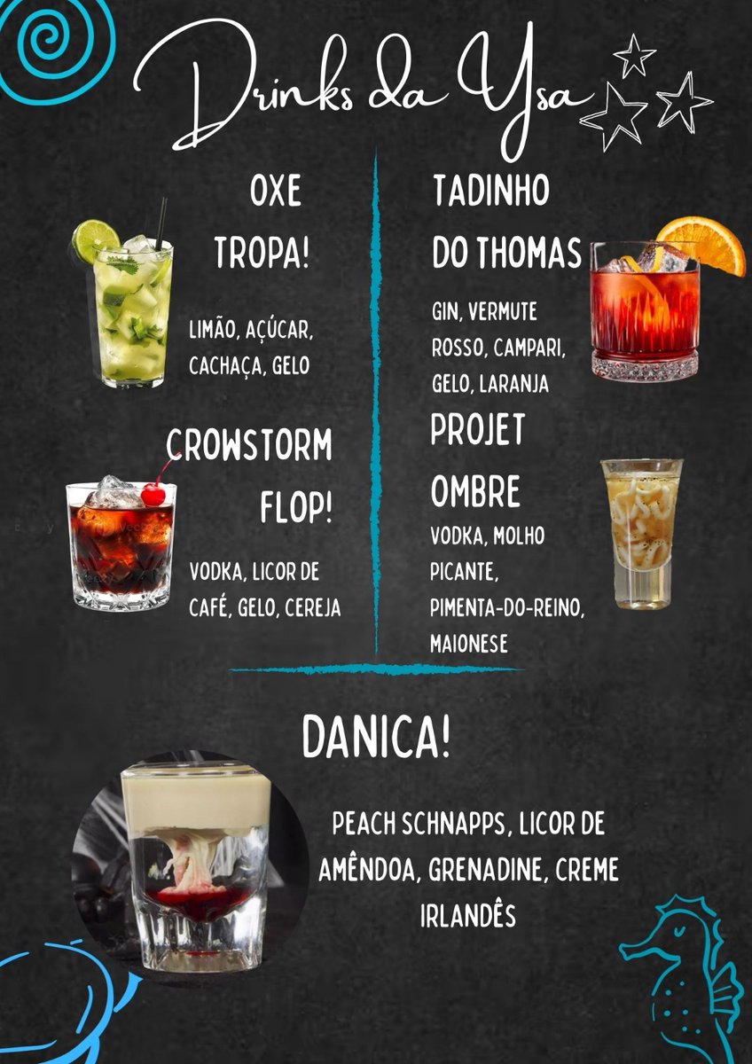 taintedlipss's tweet photo. ㅤㅤㅤㅤㅤcardápio extra! 🍍
ㅤ além dos drinks comuns que vocês podem pedir no bar, estarei oferecendo drinks especiais e gratuitos! https://t.co/B2VbddPpfD