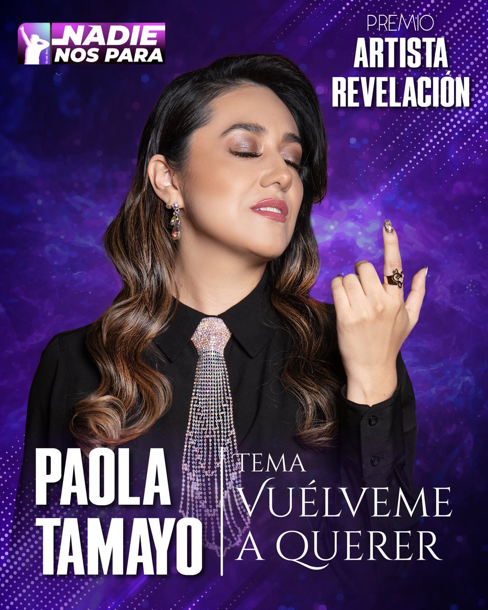 Paola Tamayo se consagró como la artista revelación del año en los Premios <a href="/NadieNosParaOk/">NadieNosParaOk</a> por su tema musical Vuélveme a Querer 🏆 Felicidades @paolatamayomusic 👏 #premios #ecuador #musicaecuatoriana #paulinatamayo