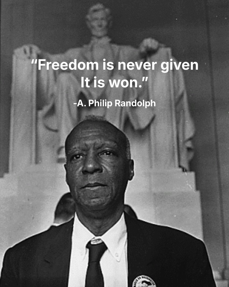 PullmanFriends's tweet photo. The leader of the Brotherhood of Sleeping Car Porters didn’t just fight for labor rights—he influenced a generation of Civil Rights leaders. Discover how Pullman helped change America. Join us Saturday at 2 PM at Pullman Exhibit Hall. Reserve your spot at https://t.co/HOyhYj6hFH https://t.co/jxiZNI7AcC