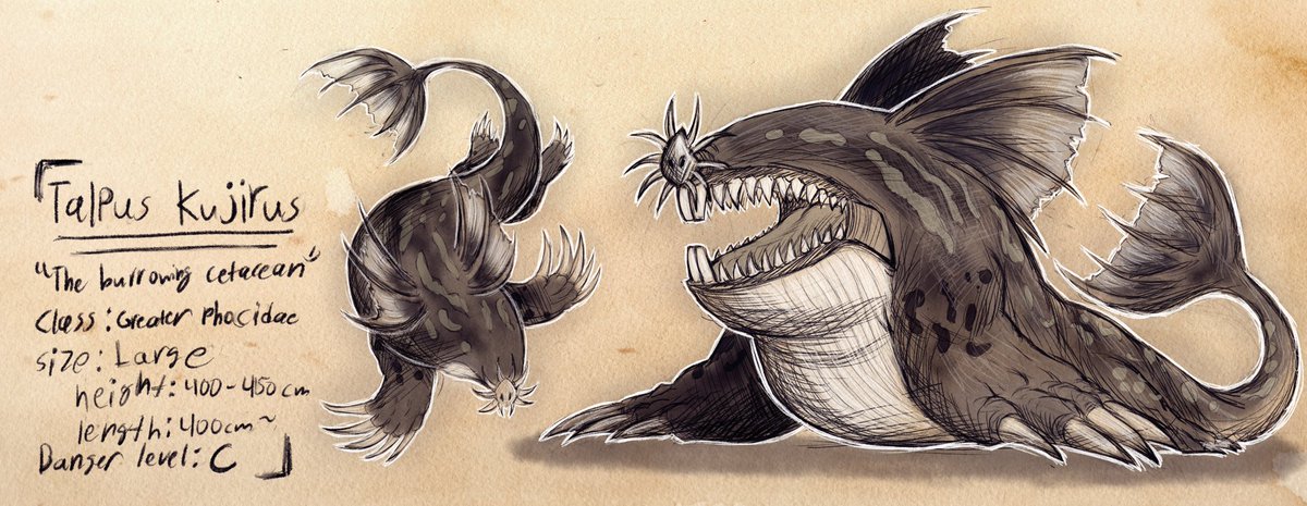 Made another creature!

These guys live in desert regions and burrow in caves and underground. They live in packs usually and aren't very hostile unless provoked or feel their territory is threatened.