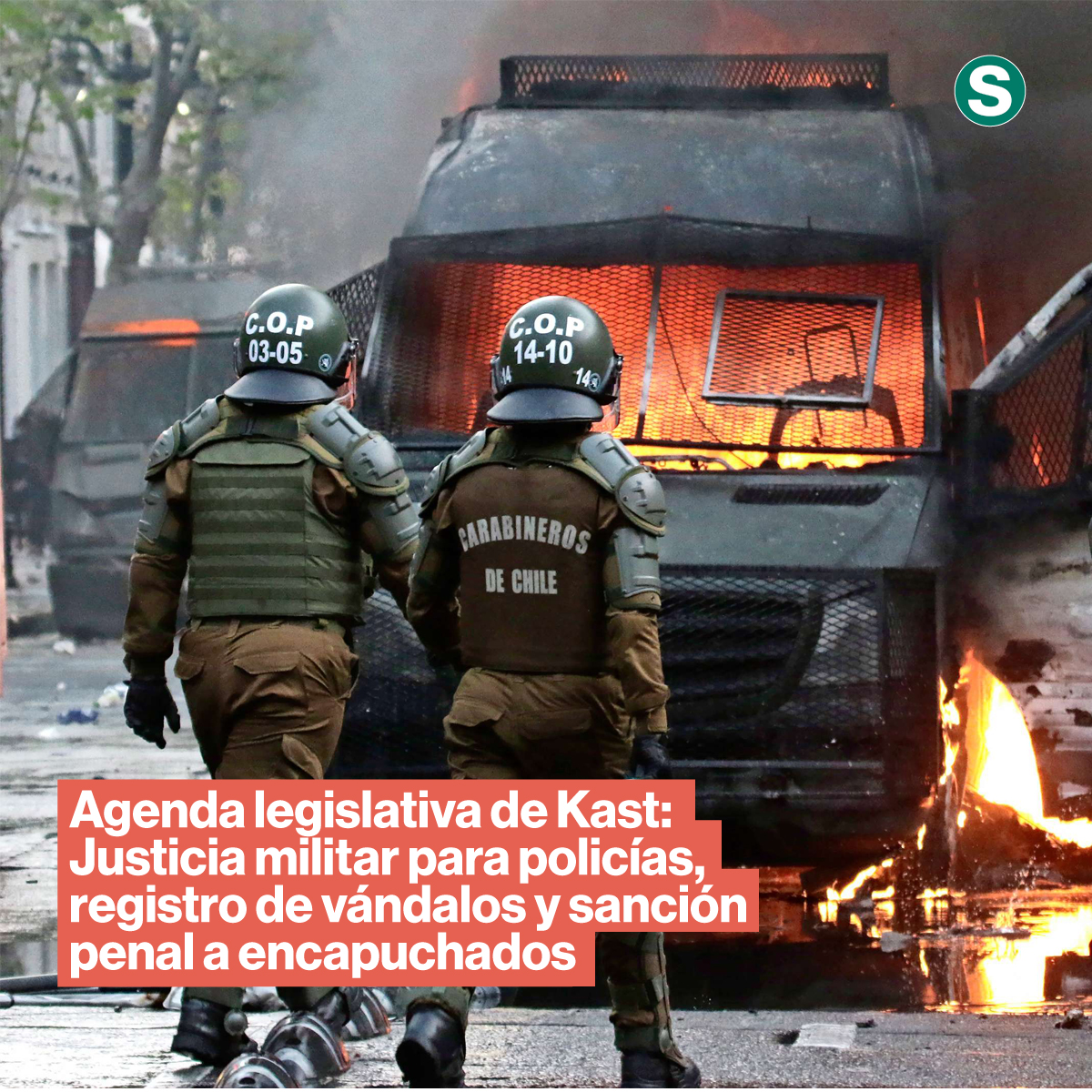 40% del plan de los primeros 90 días será seguridad. Justicia militar en estados de excepción, registro nacional de vándalos y delito por encapucharse en marchas: el nuevo Gobierno acelera su agenda. ¿Giro decisivo o choque asegurado en el Congreso? 👉 lasegunda.com