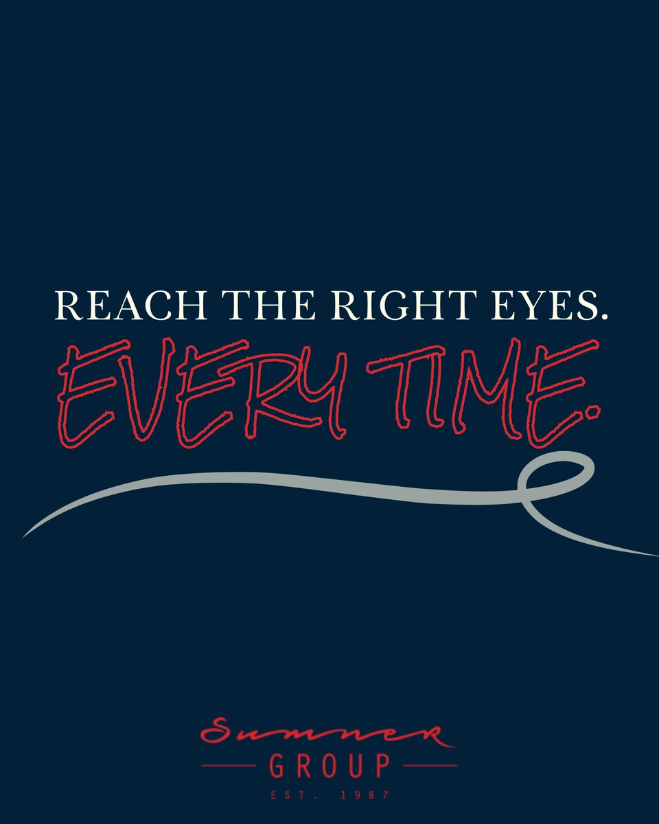 The right message means nothing without the right audience.
We make sure your brand shows up where it matters most.

#TargetedMarketing #AudienceFirst #StrategicReach #SumnerGroup #MarketingThatWorks