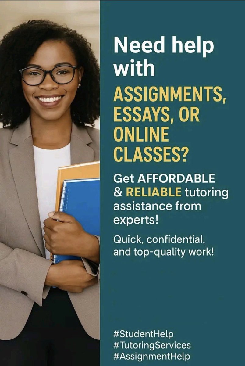 bolt_creatives's tweet photo. Need help with the following assignments:
Pay paper••
Pay essay
#Sociology
Physics
#Psychology
Chemistry
#Analytics
Geometry 
#Agriculture
Pharmacy
Accounting
Assignment
#Homework due
Excel paper
#Engineering
History 
Trigonometry....,, https://t.co/hP35ybckWG