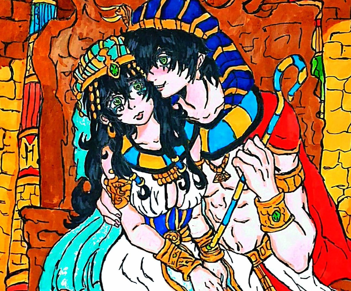 Terminadoooo! Completo en Instagram🫶 🏜🕷🔥💚💙💖😈
#OC #ocartist #art #artmoots #egypt #fanart #twins #WIP