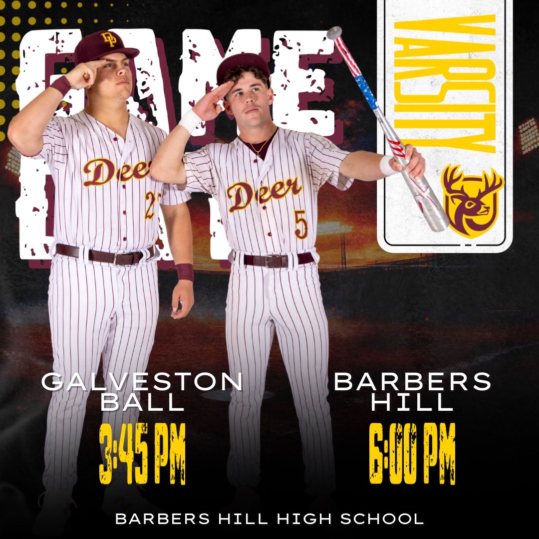 Deer_Baseball's tweet photo. IT’S GAMEDAY!! Varsity slate for today! 🦌⚾️ #godeer https://t.co/NLvHm4jExs