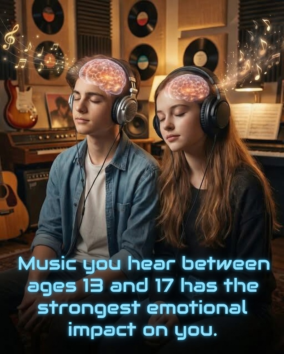 Rainmaker1973's tweet photo. A recent global study led by researchers at the University of Jyväskylä has illuminated why music from our teenage years often holds the most profound and enduring emotional significance throughout life. 

The phenomenon, termed the "reminiscence bump," refers to the heightened tendency to form the strongest and most lasting emotional connections to music encountered during adolescence—typically peaking around age 17. This period aligns with intense brain development, where heightened curiosity, reward sensitivity, and identity formation make the adolescent mind particularly receptive to musical experiences, embedding them deeply as part of personal identity and serving as a lifelong emotional touchstone.

The research, involving nearly 2,000 participants from 84 countries who identified personally meaningful songs, also revealed notable gender differences: men's reminiscence bump for music tends to peak earlier, around age 16, whereas women's peaks later, after age 19, with connections often continuing to evolve through social and relational experiences into adulthood.

Additionally, the study identified a "cascading reminiscence bump," a cross-generational effect where younger listeners (especially those under 30) frequently form strong emotional bonds with music released about 25 years before their birth—corresponding to their parents' own youth. This transmission, likely driven by family exposure and cultural persistence, creates a chain of musical influence across generations. Music's unique ability to bypass language centers and evoke vivid, non-verbal memories further enables it to function as a powerful neurological bridge to past eras and emotions.

[Burunat et al. (2025). Memory bumps across the lifespan in personally meaningful music. Memory. DOI: 10.1080/09658211.2025.2557960]
