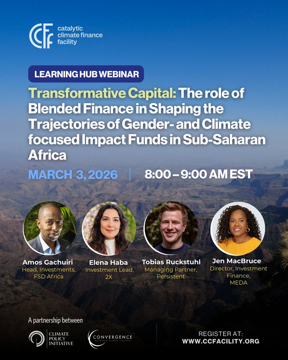 Catalytic Climate Finance Facility tweet media