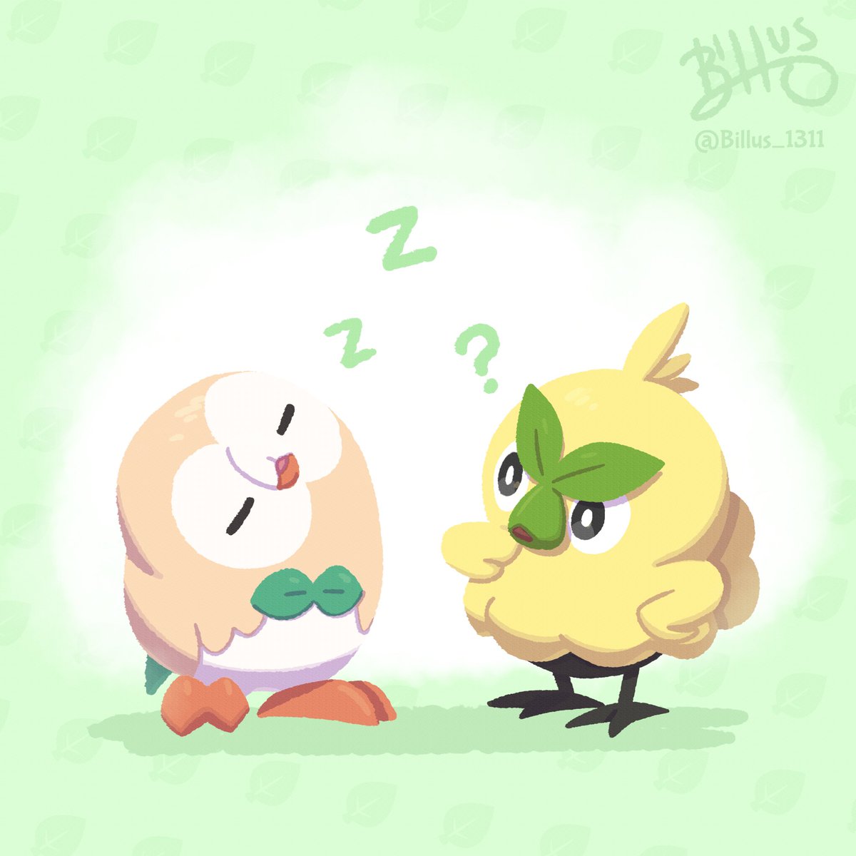 Billus_1311's tweet image. 🦉🐤🌱 #Rowlet #Browt #PokemonWindsWaves