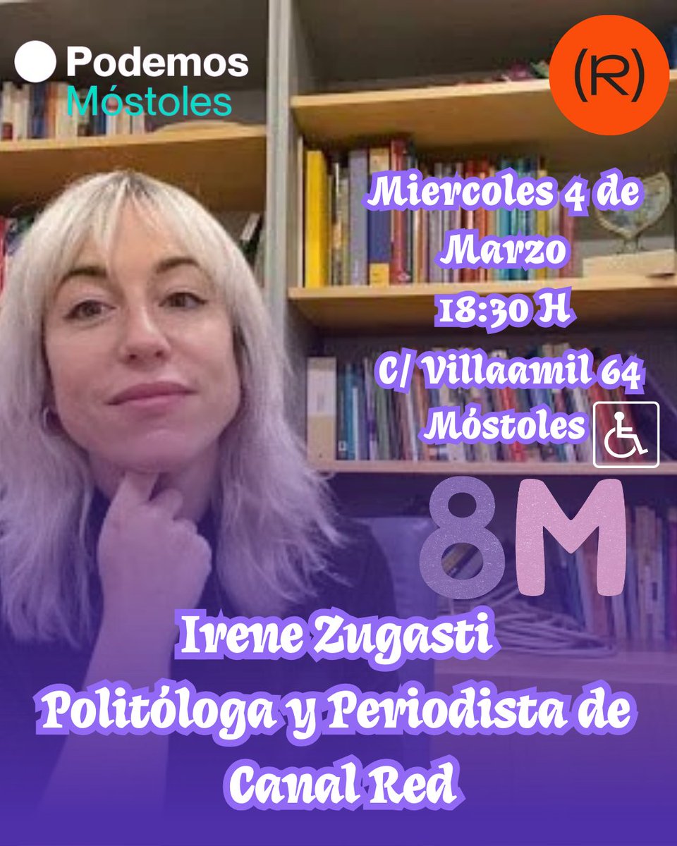 Frente a los retrocesos y los discursos reaccionarios, el feminismo sigue siendo la fuerza que lo cambia todo. Este 4 de marzo conversamos con <a href="/irezugasti/">Zugasti</a> rumbo al 8M. Organizarnos es imprescindible. 💜✊ #8M #Móstoles #Feminismo