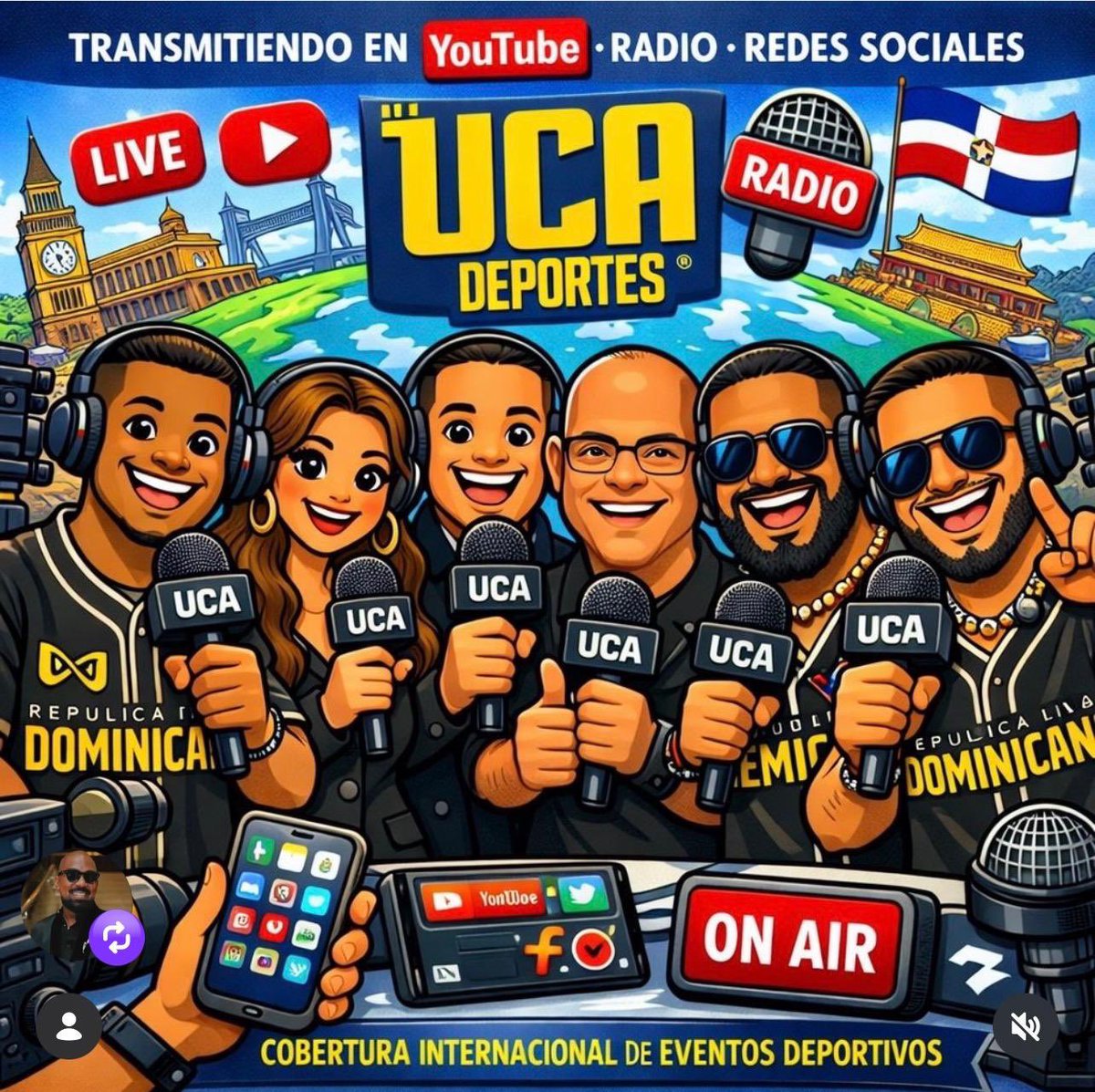 Estamos en vivo en la @laucadeportes junto a mis hnos @miguellopezrd <a href="/juanfrank24/">Juanfrank Kranwinkel</a> @palomaalmontetv <a href="/papivaldy/">Jordany Valdespin</a>