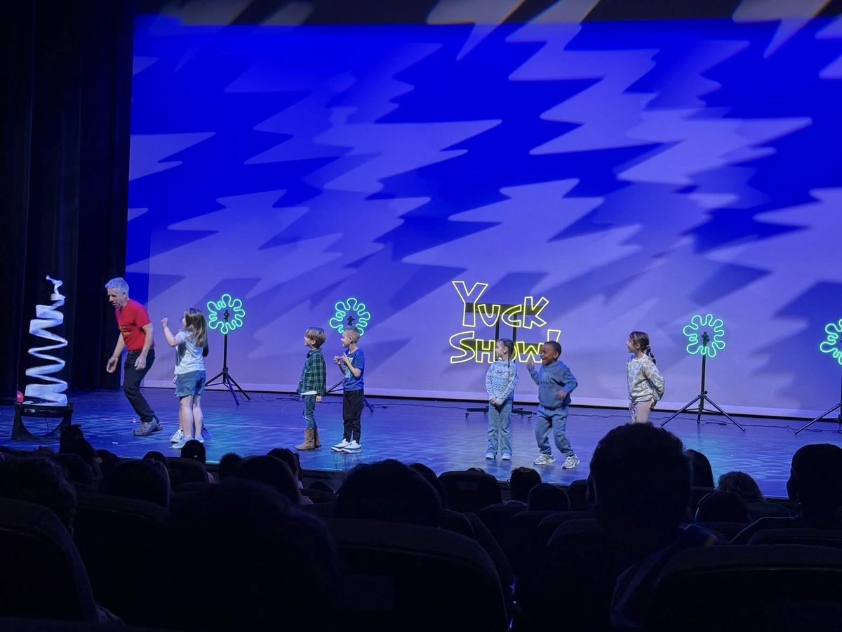 TempleISD's tweet photo. Elementary students across Temple Independent School District are taking field trips to the Cultural Activities Center to experience the “YUCK Show” as part of the district’s Arts in Education program.

This lively performance blends science, comedy, and plenty of audience participation into a colorful and engaging celebration of learning! #TempleISDproud