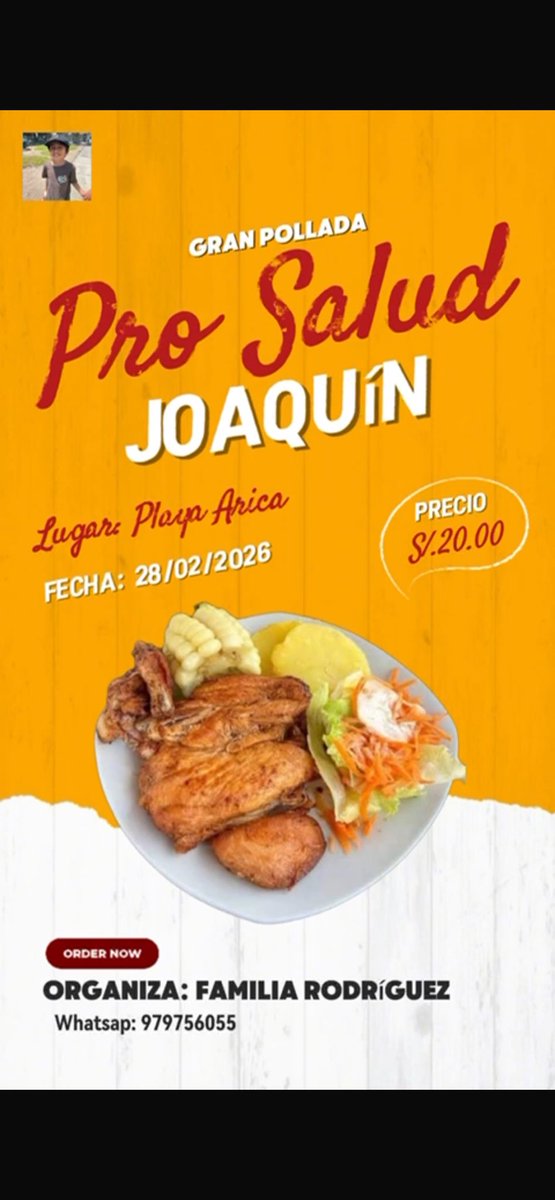 (-) el papá d Joaquín es salvavidas y a lo largo d su vida ha salvado a muchas personas. 
Ayudémoslo a salvar a su hijito Joaquín. 

Les dejo los datos de la actividad con el número de su familia para los q deseen colaborar ❤️ (+)