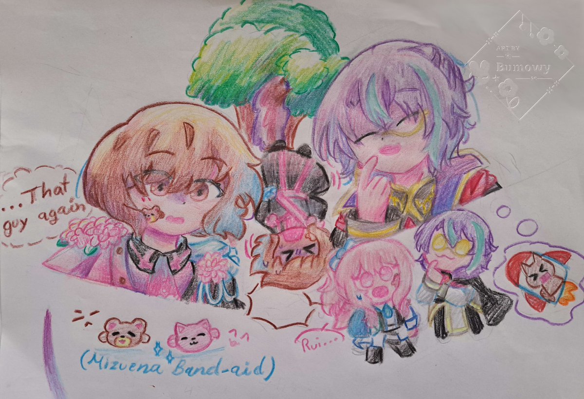 Bumowy's tweet photo. It's been a year since I designed my own Knight Ena because I really wanted to see her, I ended up drawing some pieces and a little au! :D
So I want to share these from 9 months 1 year ago, I'm still really happy with the result!! (,,>ヮ<,,)✨🎀🎨
#prsk_FA #mizuena https://t.co/zq1hRWXRCu