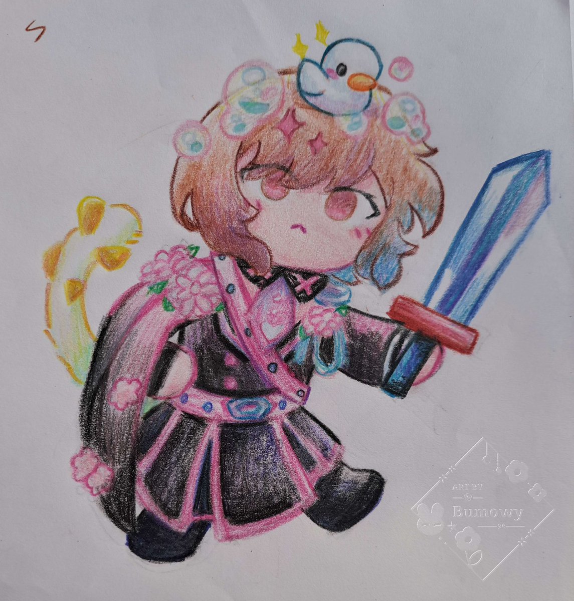 Bumowy's tweet photo. It's been a year since I designed my own Knight Ena because I really wanted to see her, I ended up drawing some pieces and a little au! :D
So I want to share these from 9 months 1 year ago, I'm still really happy with the result!! (,,>ヮ<,,)✨🎀🎨
#prsk_FA #mizuena https://t.co/zq1hRWXRCu