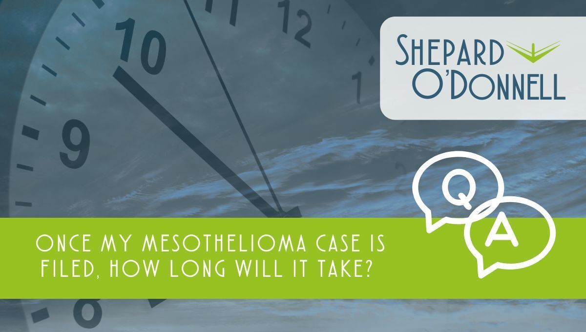 ShepardLawFirm's tweet photo. Once my #mesothelioma case is filed, how long will it take? It depends on many factors. Read this and more commonly asked questions for #asbestos and mesothelioma cases here: https://t.co/hJPTD8a9K5 https://t.co/DoYSGvdjgG