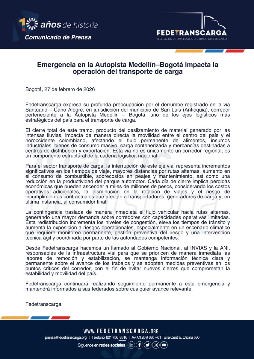 FEDETRANSCARGA tweet media