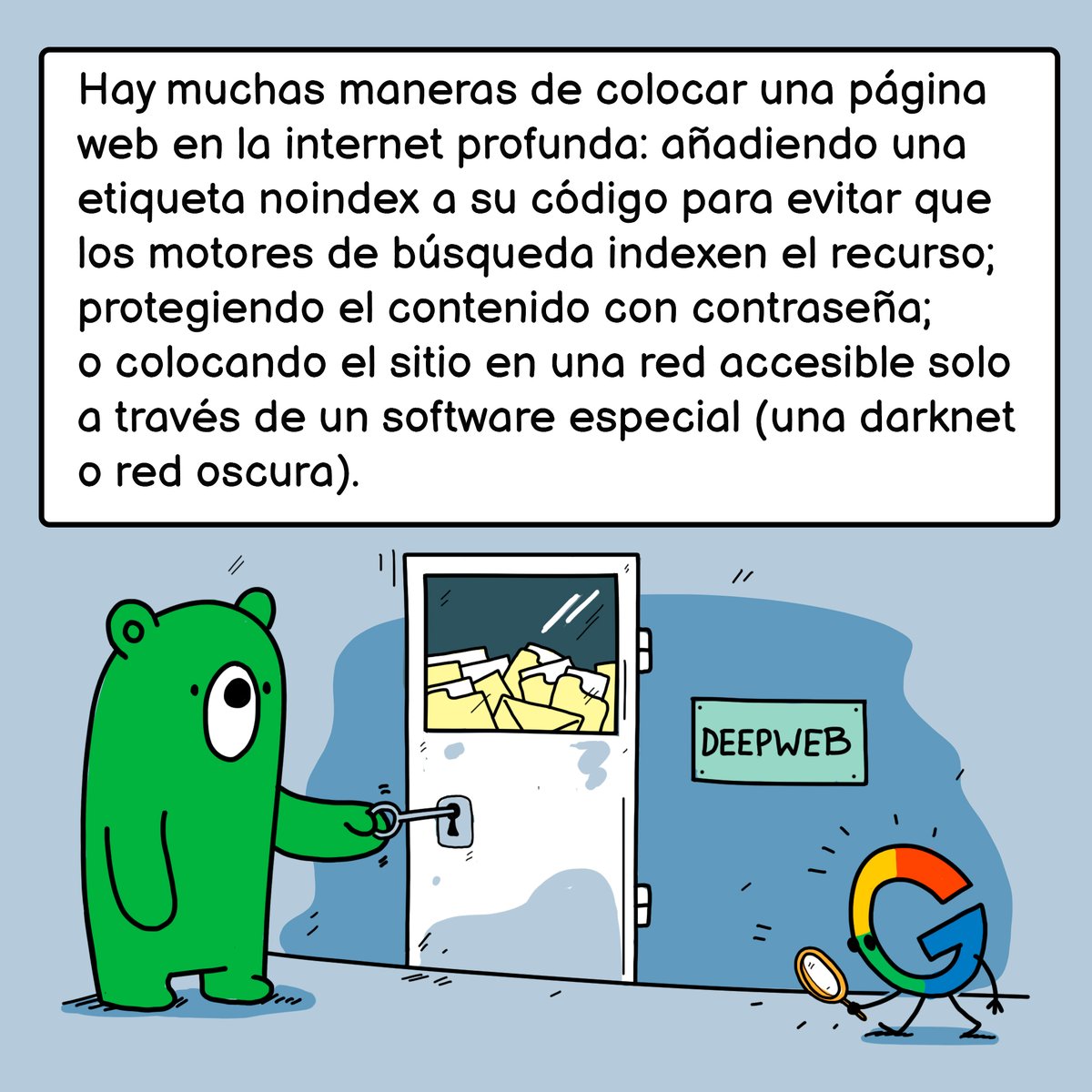 KasperskyES's tweet photo. Cuando escuches hablar sobre la deep web no pienses que es algo reservado para los hackers 😅 https://t.co/J9BZRGTxov