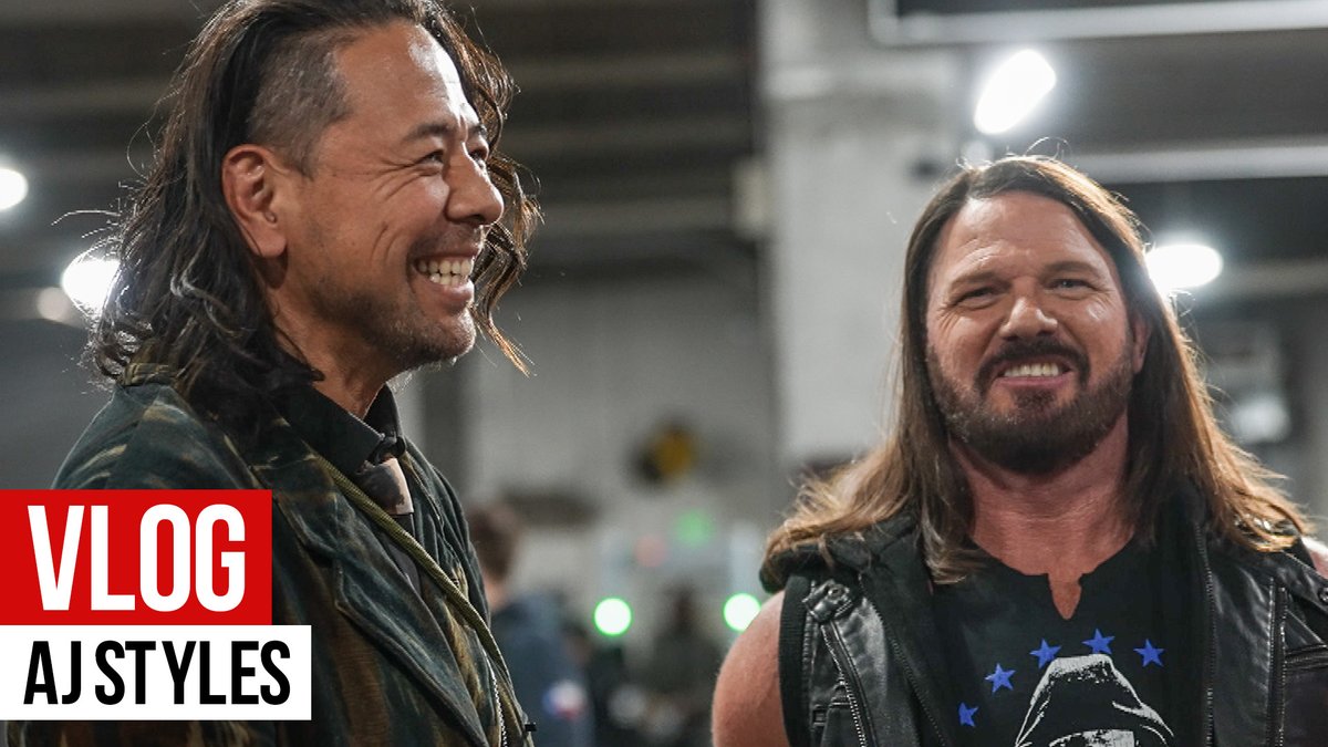 WWE's tweet image. .@AJStylesOrg receives an emotional sendoff from friends and a huge #WWEHOF surprise from @undertaker as he’s honored with a special tribute edition of #WWERaw!

#WWEVlog ▶️ youtube.com/watch?v=MHAgre…