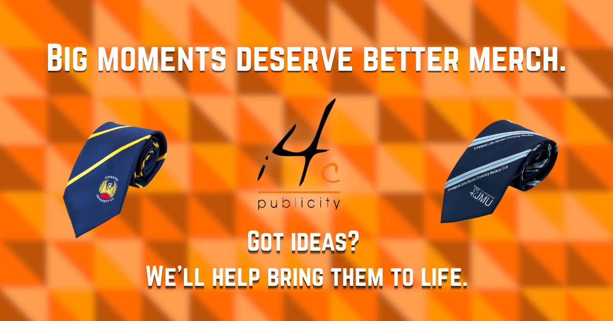 From badges to scarves, we help societies turn event ideas into standout keepsakes — all fully bespoke.

🎨 Free design. Made to order.
📅 4–5 week lead time.

Got ideas? We’ll help bring them to life 👉 i4cpublicity.co.uk

#i4cpublicity #BrandedMerch #PromotionalProducts