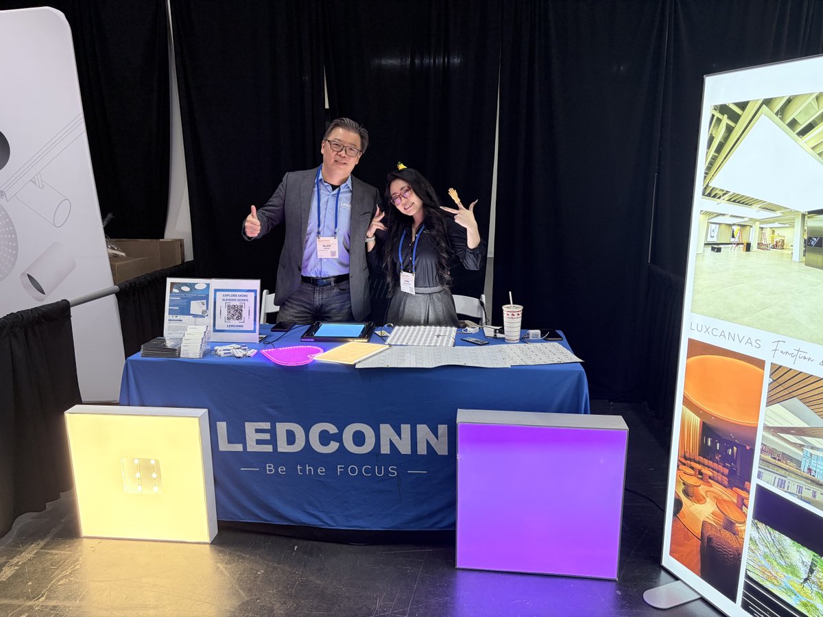 LEDCONN's tweet photo. Thank you to everyone who stopped by LEDCONN at the 2026 IESLA Product Fair!

We loved meeting you, sharing what’s new, and talking through your upcoming projects. Let’s stay in touch—contact us anytime！ ✨

#LEDCONN #IESLA #ProductFair #LightingDesign #Backlighting https://t.co/dS7Rtbc6XS