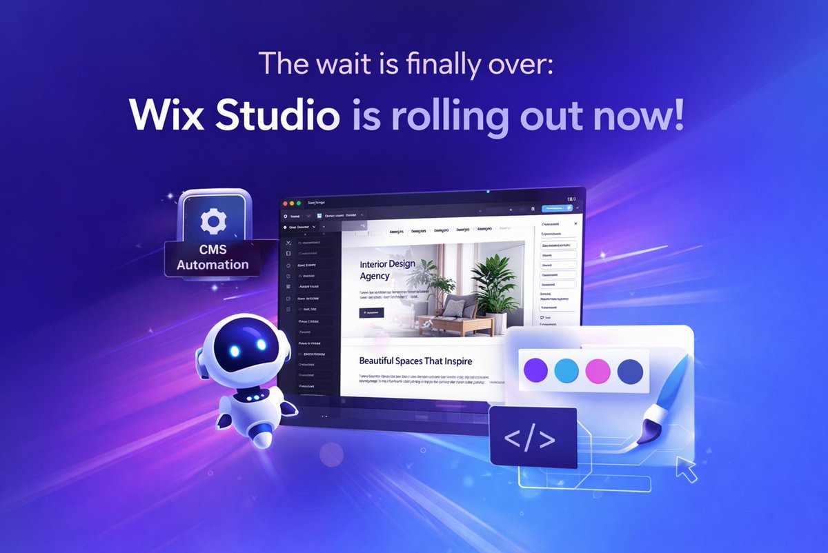 devamir74's tweet photo. The wait is over! Now you can seamlessly convert existing Wix sites into Wix Studio. Plus, explore powerful CMS automations and connect directly with Aria, Wix’s AI business and design assistant. The future of web creation starts here.
-
-
#devamir74 #wpdevsquad #WixStudio https://t.co/IbiWO1ERKe