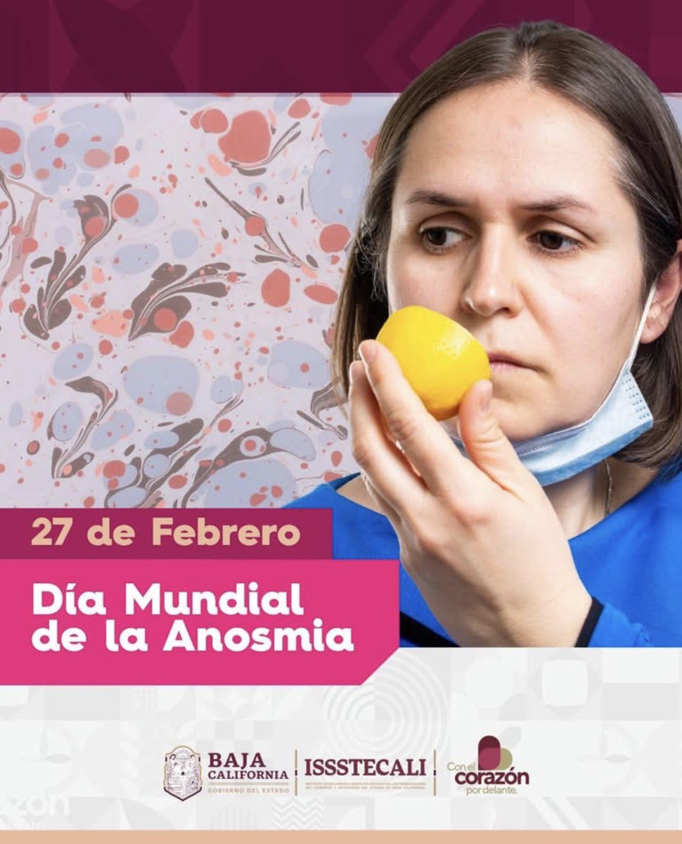 Hoy conmemoramos el Día Mundial de la Anosmia, la pérdida del sentido del olfato, una condición que afecta a millones de personas. 

#DíaMundialDeLaAnosmia #Issstecali
