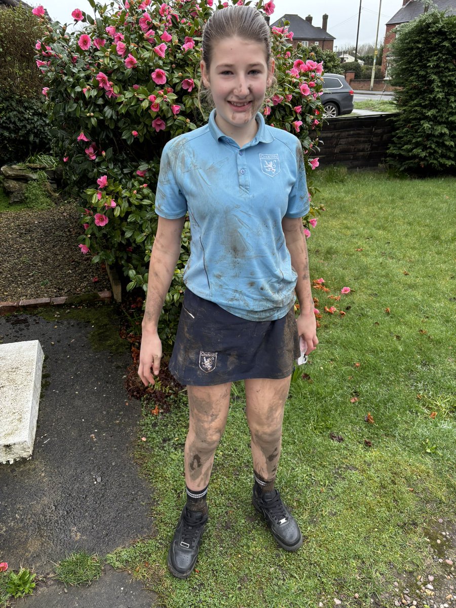 I knew there was a reason I didn’t want her playing rugby 🙄  the emergency plastic bag out of the boot to sit on for the journey home , we all have one right ? Well, I am a mother of 3 boys I guess I’ve learnt that life hack over the years 😉 #Mysportygirl