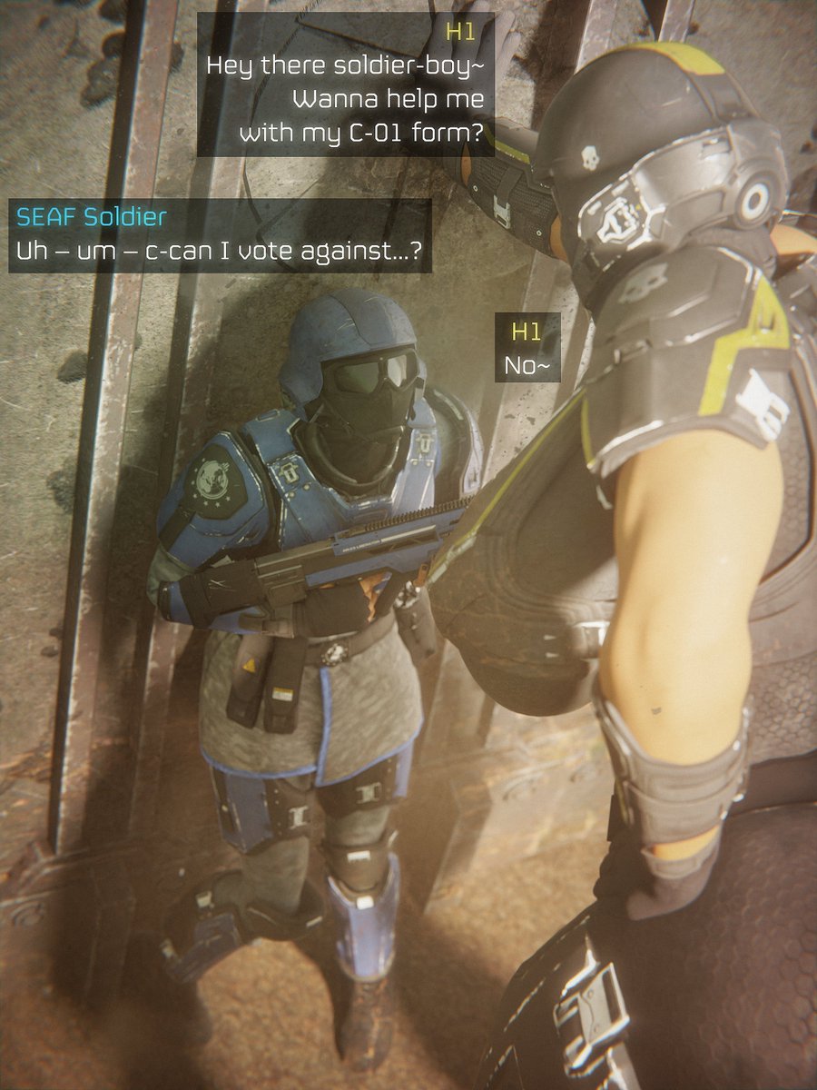 In contrast to SEAF gals, Helldivers are much more straightforward and 'in your face'

#Helldivers2 #minigiantess #sizetwitter