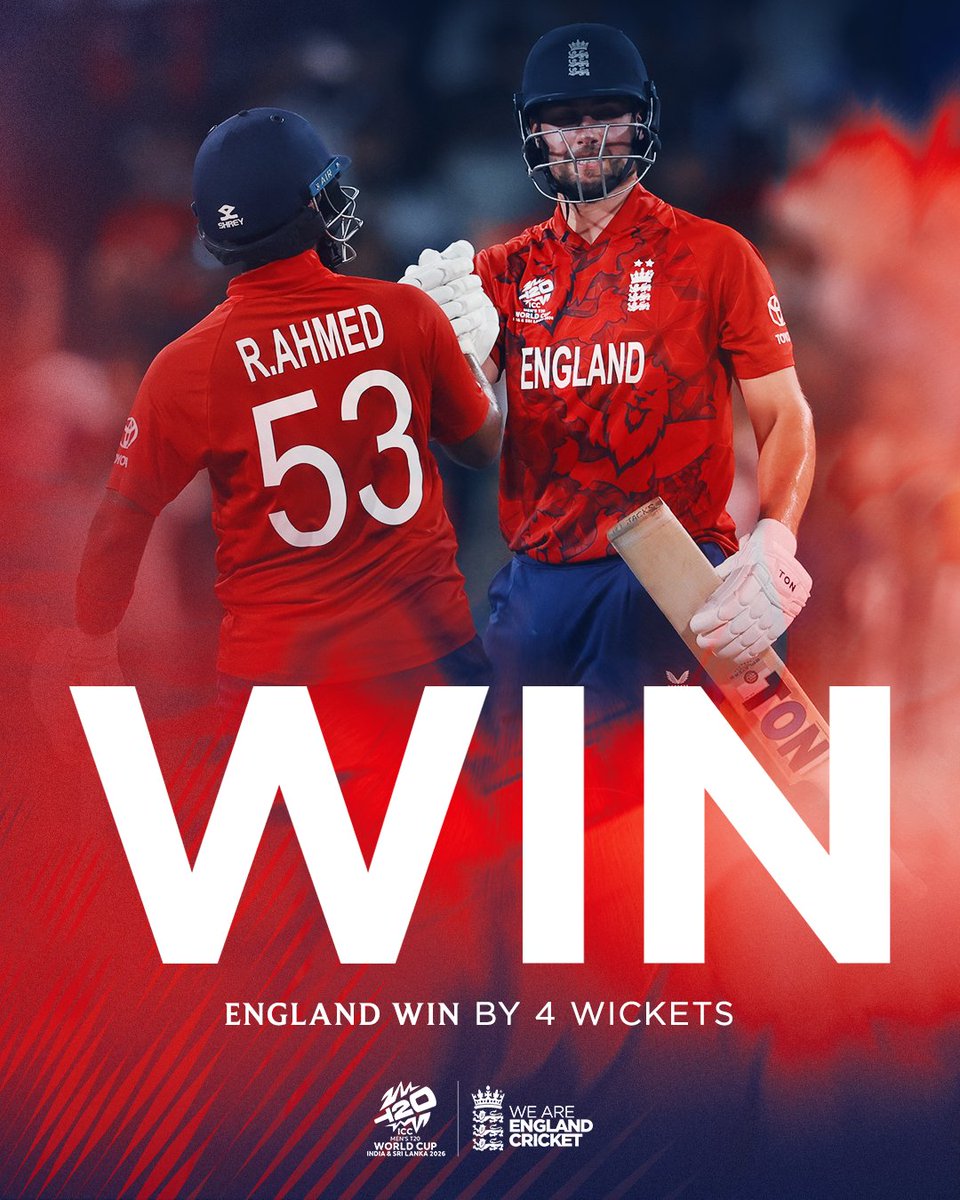 An incredible finish from these two!! 🔥

We top our Super Eights group 💥