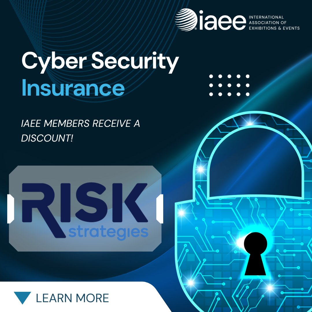 IAEE_HQ's tweet image. IAEE Member Advantage:
Protect your events from cyber threats, venue issues, extreme weather, strikes, terrorism, and other risks. Collaborate with our trusted provider and experience complete peace of mind!
tinyurl.com/5n7av7m6
#EventInsurance #CyberSecurityInsurance #iaee
