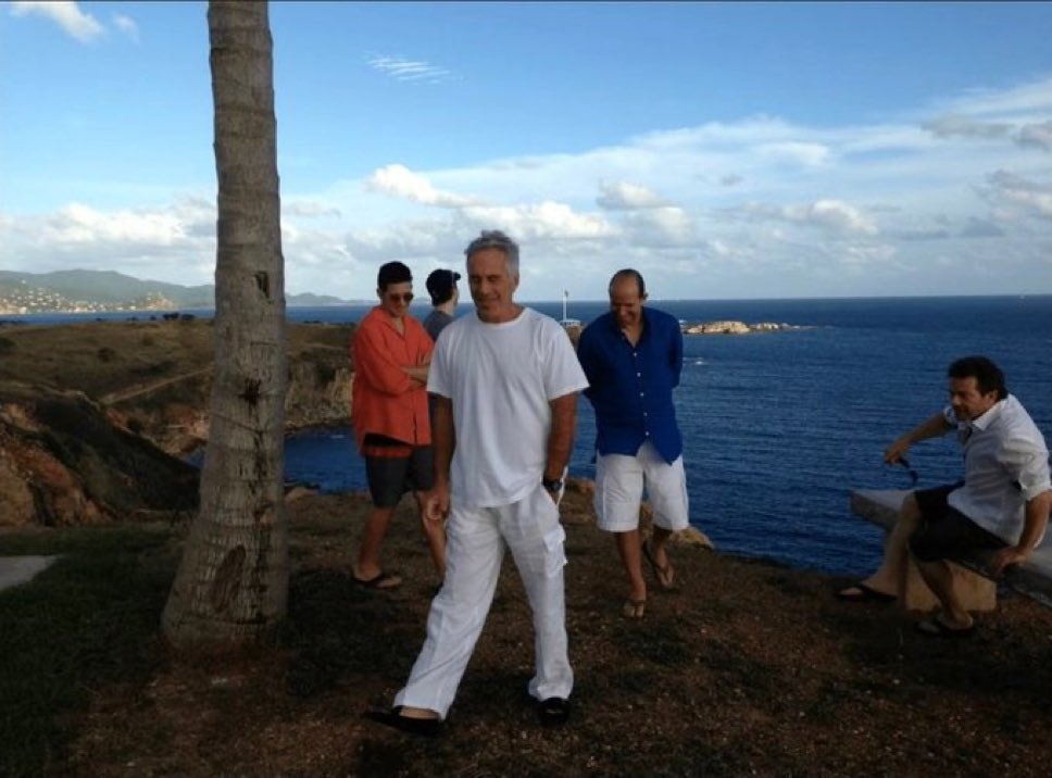 DOJ is very bad at the Epstein coverup….now they’re saying the Lutnick pic with Epstein on the island was removed for "nudity"