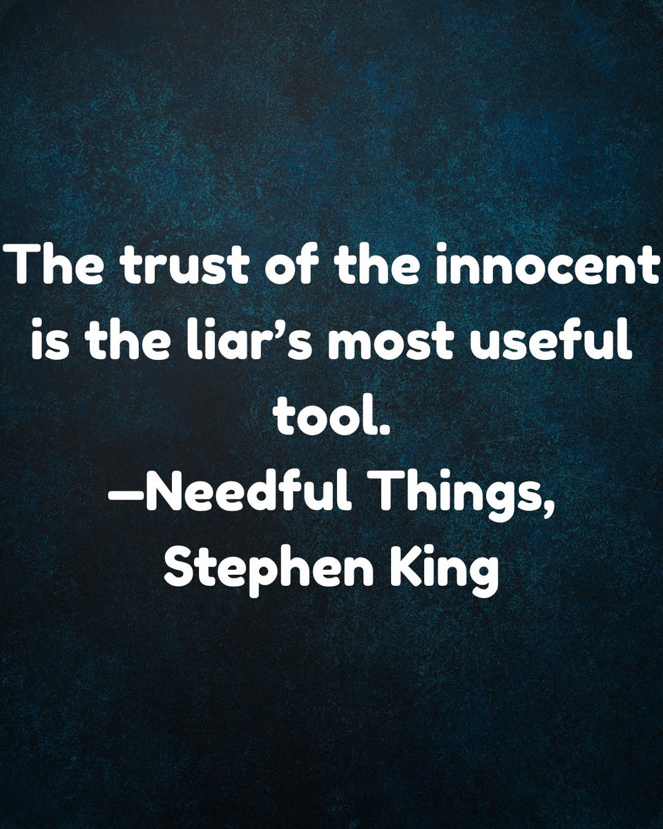TomRameyTales's tweet image. A quote from one of my favorite Stephen King books. As valid today as it was in 1991.
#quotes #bookquotes #horror