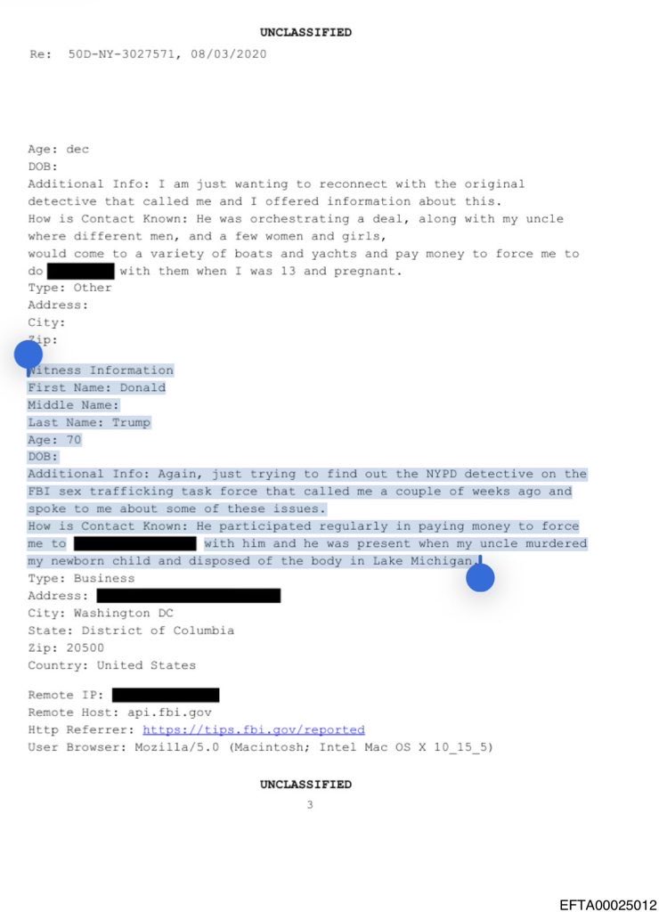 💥💥💥BREAKING💥💥💥

During Bill Clinton’s questioning by Congressional Republicans regarding his alleged relationship with Jeffery Epstein….

Documents from the Epstein Files were released,

Identifying Bill Clinton to have raped and physically abused a 13 year old girl.