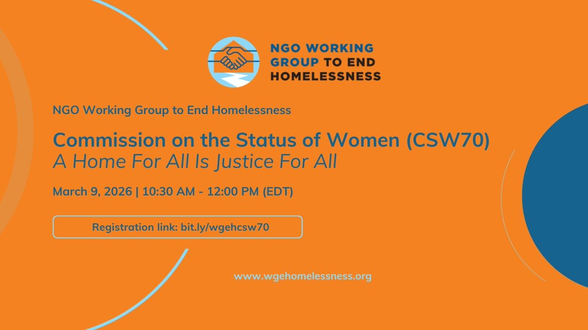 NGO Working Group to End Homelessness (WGEH) tweet media