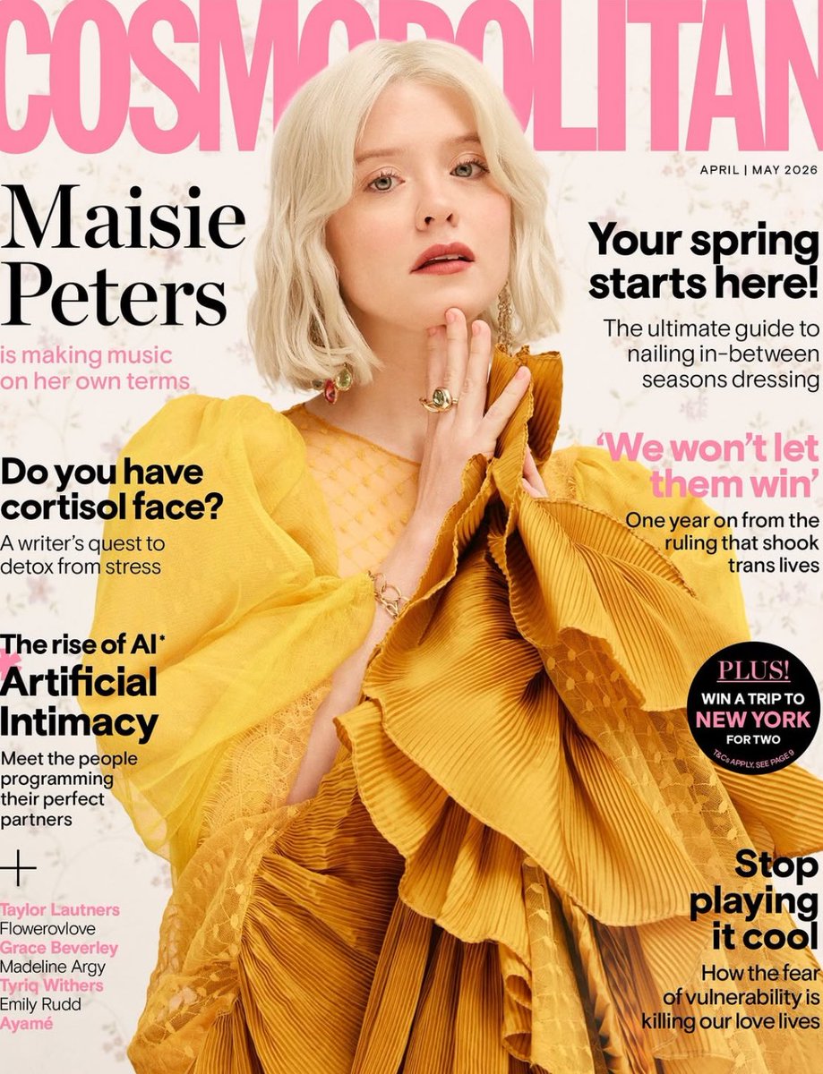 SHUT THE FUCK UP MAISIE PETERS IS ON COSMOPOLITAN