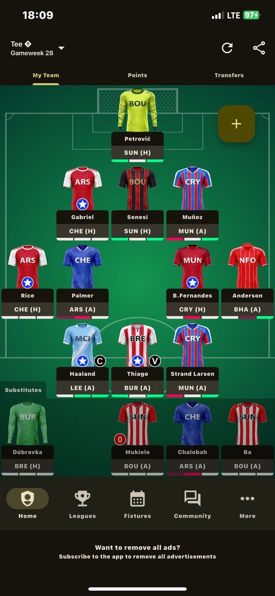 SimonTare3's tweet photo. @basediah #NaijaFPLGods 
#GW28
#FPL 
Haaland and Thiago 
Tee fc. https://t.co/qGxodKJkec