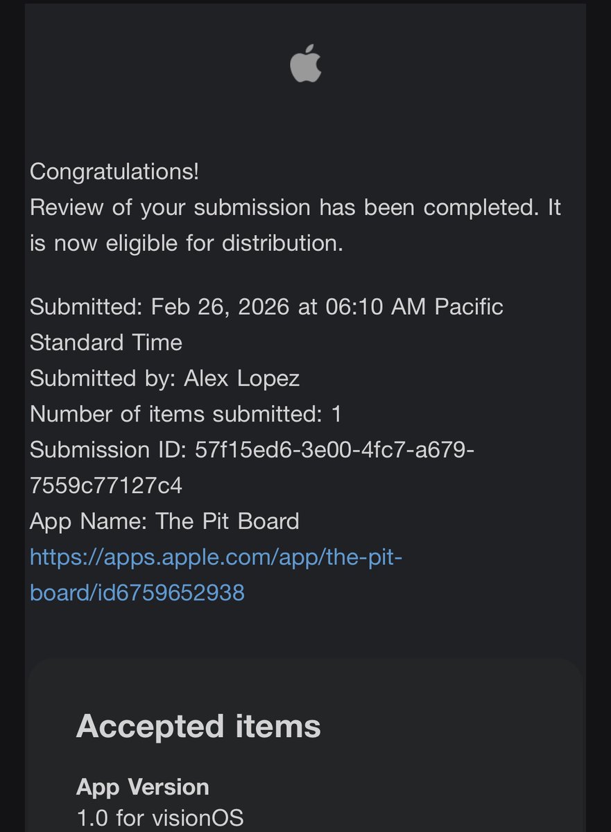 Pit Board dev update:
 
Jokes on me because I still have to review TvOS 😂
thepitboard.com