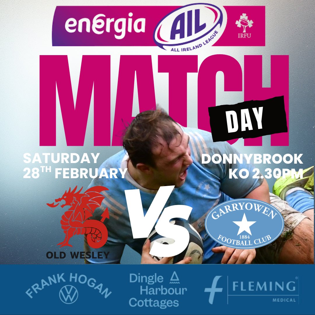 GarryowenFC's tweet image. 📣 Team announcement 📣 
This week #energiaail takes us on the road to Donnybrook where we take on @oldwesleyrfc in round 14. Come join us in supporting the lads this Saturday KO 2.30pm 💪🏼🏉👏👏👏 #ging