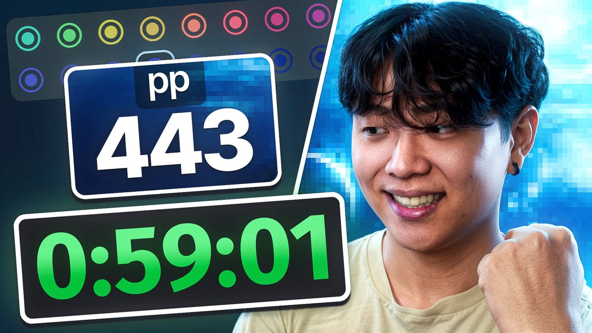 rXnnerX's tweet image. "I Got Unbanned in osu!… So I Speedran To My Rank"

This thumbnail made 2.6x outlier!
What do u think about this one?🔵

#ThumbnailDesign #YoutubeDesign #osu!