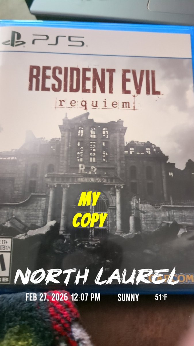 wolfboygaming23's tweet photo. My copy of Resident Evil: Requiem just came in today for PS5 and I am so ready to get scared!
#ResidentEvilRequiem #PS5Gaming #HorrorGames #SurvivalHorror #NewGameDay #GameMail #GamerLife #PS5Community #NorthLaurel #MarylandGamers #ContentCreator #GamingSetup #SpookySeasonAllYear #GameCollection
