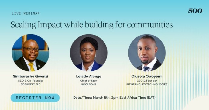 Scaling impact in Africa is execution, not branding.

Join our CEO, Olusola Owoyemi, live on March 5th as founders share what it takes to scale climate startups across Africa, profitably and sustainably.

🗓 March 5, 2026 | 2–3PM (EAT) | Virtual
Register: lnkd.in/euz3t6pk