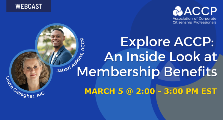 Association of Corporate Citizenship Professionals tweet media