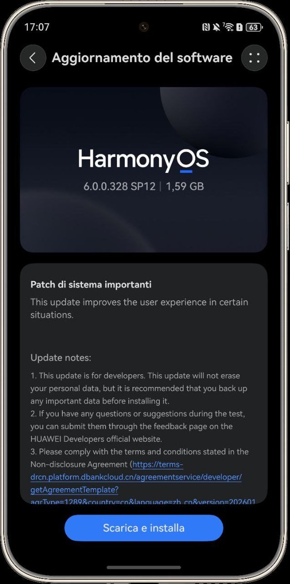 Pura X and Mate 70 Air, among models within the developer program in CN - 
HarmonyOS 6.1 API 23 Developer Version today patch rollout of SP12 
#Huawei #PuraX #Mate70Air #API23 #HarmonyOS6 #Update #Patch