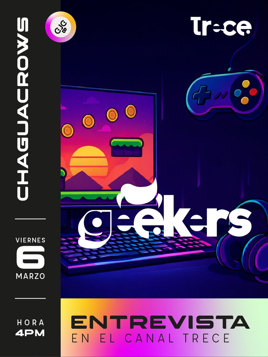 Nuestra gente, queremos compartirles esta noticia tan bonita y valiosa para nosotros y es que nos invitaron a participar en una entrevista en la convocatoria de Geekers de <a href="/canaltrece/">canaltrece</a> . 💛💜 Este 6 de Marzo a las 4pm. Estamos muy emocionados. #entrevista #geekers #canaltrece