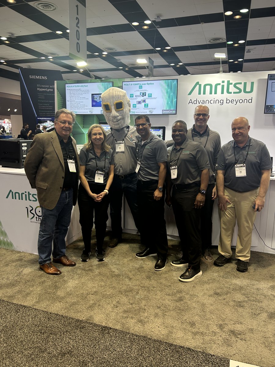 Anritsu's tweet photo. 🎊 What an amazing time at #DesignCon this week! 🎉

We'd like to give a huge shoutout to our friends at @Tektronix, @TeledyneLecroy, and SiPhx for collaborating with us on some exciting demos, as well as everyone who visited us at our booth. https://t.co/ei0nEp56hg