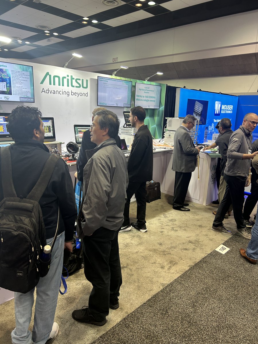 Anritsu's tweet photo. 🎊 What an amazing time at #DesignCon this week! 🎉

We'd like to give a huge shoutout to our friends at @Tektronix, @TeledyneLecroy, and SiPhx for collaborating with us on some exciting demos, as well as everyone who visited us at our booth. https://t.co/ei0nEp56hg